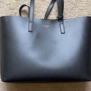 Saint Laurent Black Leather Tote Bag replica